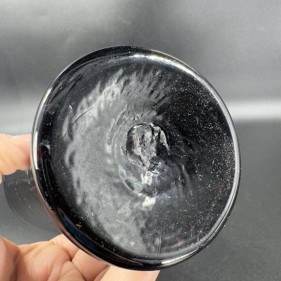 Venetian Hand Blown Art Glass Tumbler Drinking Glasses Cups Amethyst Optic Set 2 - Picture 10 of 13